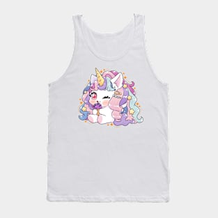 Cute Unicorn Ice Cream Tank Top